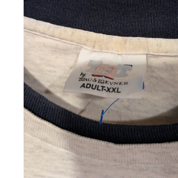 Vintage Notre Dame Fighting Irish Leprechaun Logo Graphic T-Shirt Ringer Tee - Picture 5 of 5